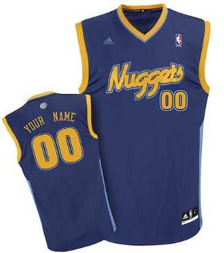 Men & Youth Customized Denver Nuggets Navy Blue Jersey